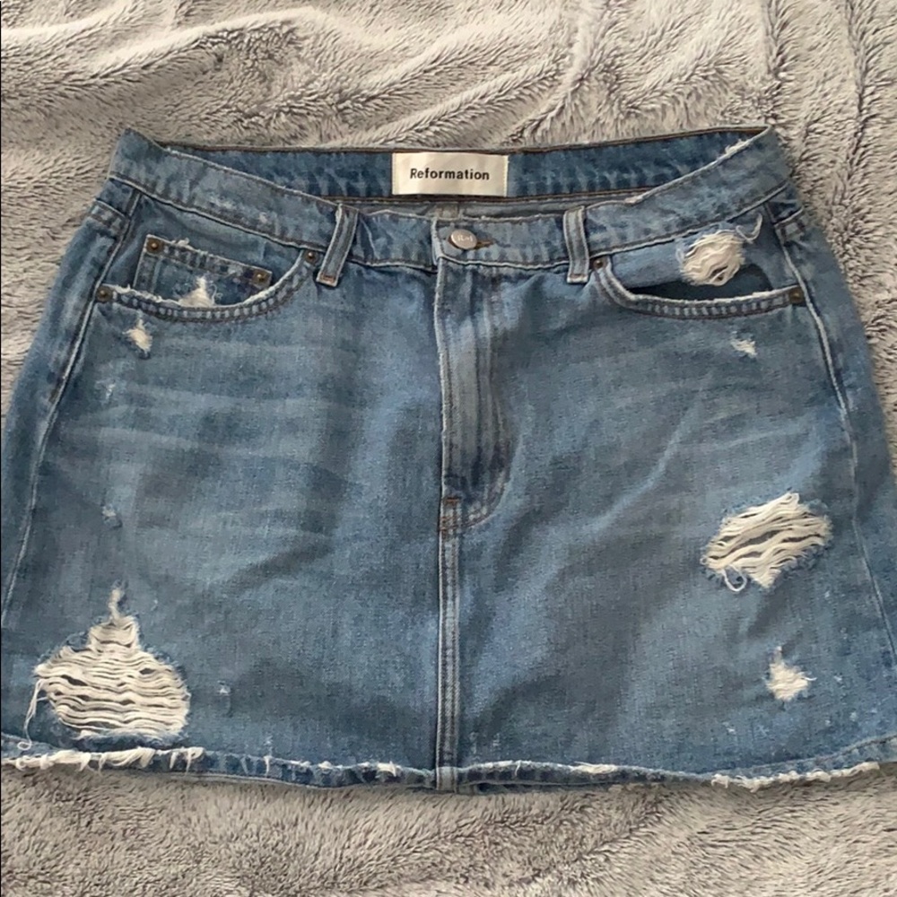 Reformation Denim Skirt